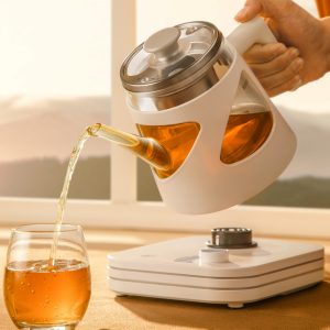 ELECTRIC KETTLE QUICK HEATING GLASS TEAPOT TEA KETTLE HOME APPLIANCE GIFT AUTOMATIC WATER BOTTLE