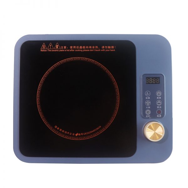 ELECTRIC PORTABLE GRADE A GLASS PLATE KNOB INDUCTION COOKER HOB SINGLE BURNER INDUCTION COOKTOP STOVE 2000W